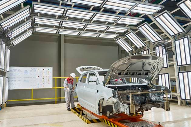 Skoda Auto opened the new assembly plant near ear the city of Ha Long in the northeast of Vietnam, March 26, 2025, together with its regional partner and investor, Thanh Cong Group (TC Group). The plant will assemble the Kushaq and Slavia models that are produced by Skoda s factory in India and it is planned to have a full capacity of 120,000 cars a year, TC Group chairman Nguyen Anh Tuan said at the opening of the plant. Pictured production in Ha Long, Vietnam, March 27, 2025. (CTKxPhoto MartinxSterba) CTKPhotoP2025032708821  CTKPhotoP2025032708821