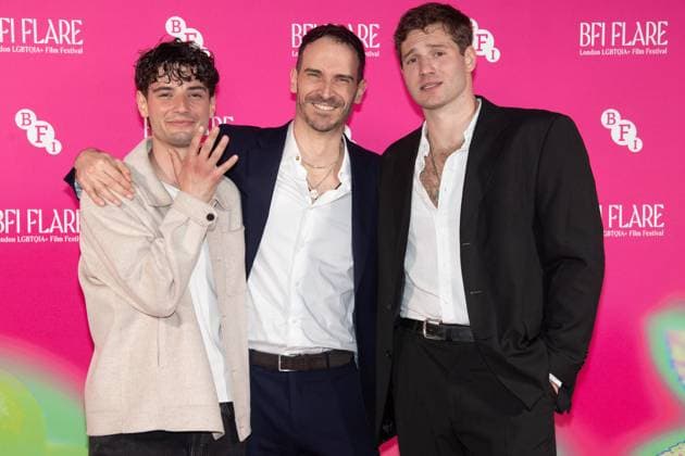 Entertainment Themen der Woche KW13 Entertainment Bilder des Tages BFI Flare: LGBTQIA+ Film Festival 2025 - A Night Like This Screening at BFI Southbank, London (L-R) - Jack Brett Anderson, Diego Scerrati, Alexander Lincoln attends a screening for A Night Like This at The BFI Flare: LGBTQIA+ Film Festival 2025 at BFI Southbank in London, England, UK on Friday 28 March, 2025., Credit:Justin Ng Avalon UK, England, London, BFI Southbank  Copyright: xJustinxNgx xAvalonx 0980764161
