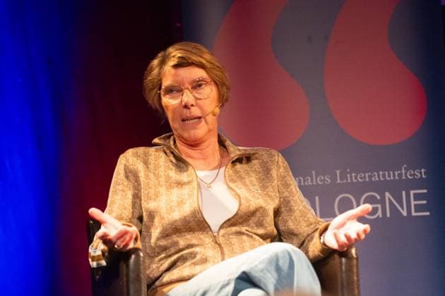 Lit.cologne Festival In Cologne Bettina Bottinger, a journalist, is on the stage of Kulturkirche Koln in Cologne, Germany, on March 29, 2025, during the lit.cologne festival, the international literature festival Cologne Germany  Copyright: xYingxTangx originalFilename: tang-notitle250329_npUEw.jpg