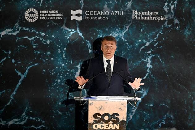 News Themen der Woche KW14 News Bilder des Tages French President Emmanuel Macron delivers the closing speech at the SOS Ocean event at the Musée de la Marine in Paris French President Emmanuel Macron delivers the closing speech at the SOS Ocean event at the Musée de la Marine in Paris on March 31, 2025, en préparation de la 3ème conférence des Nations Unies sur les Océans UNOC de Nice du 9 au 13 juin 2025 Jeanne Accorsini Pool Bestimage French President Emmanuel Macron delivers the closing speech at the SOS Ocean event at the Musée de la Marine in Paris on March 31, 2025, in preparation for the 3rd United Nations Ocean Conference UNOC in Nice from June 9 to 13, 2025 Paris France  Copyright: xJeannexAccorsini Pool BestimagexJeannexAccorsini Pool Bestimagex