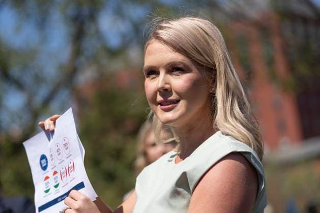 News Bilder des Tages March 31, 2025, Washington, District Of Columbia, USA: White House Press Secretary Karoline Leavitt speaks to the media at the White House in Washington, DC, March 31, 2025 Washington USA - ZUMAs152 20250331_faa_s152_007 Copyright: xChrisxKleponisx