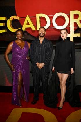 March 31, 2025, Mexico City, Ciudad de Mexico, Mexico: (L-R) Wunmi Mosaku, Michael B. Jordan and Hailee Steinfeld attend the red carpet for the movie Sinners at Plaza Universidad. on March 31, 2025 in Mexico City, Mexico. Mexico City Mexico - ZUMAe321 20250331_zea_e321_065 Copyright: xCarlosxTischlerx