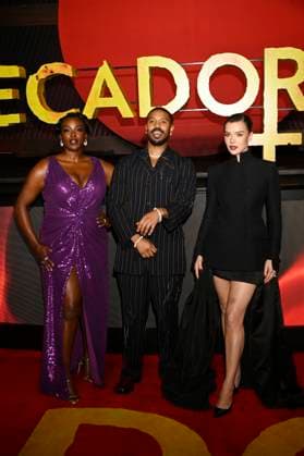 March 31, 2025, Mexico City, Ciudad de Mexico, Mexico: (L-R) Wunmi Mosaku, Michael B. Jordan and Hailee Steinfeld attend the red carpet for the movie Sinners at Plaza Universidad. on March 31, 2025 in Mexico City, Mexico. Mexico City Mexico - ZUMAe321 20250331_zea_e321_122 Copyright: xCarlosxTischlerx