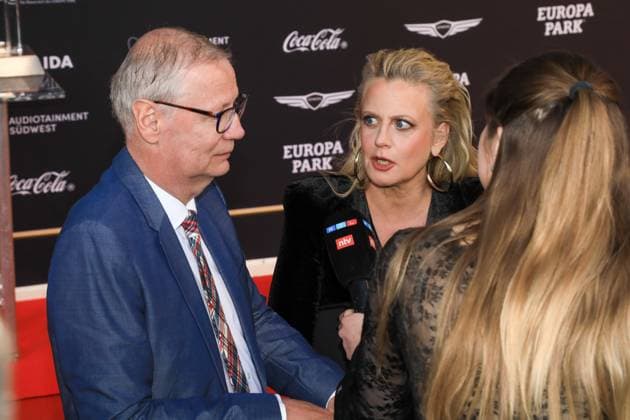 25. Radio Regenbogen Award in Rust Günther Jauch und Barbara Schöneberger bei dem 25. Radio Regenbogen Award im Europapark in Rust Baden-Würtenberg Deutschland Copyright: xMatthiasxGränzdörferx
