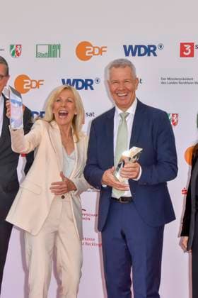 Ulrike von der Groeben Peter Kloeppel RTL Moderatoren Preistraegeri zu Gast bei der Verleihung des 61.Grimme Preis am 04.04.2025 in Marl NRW Deutschland