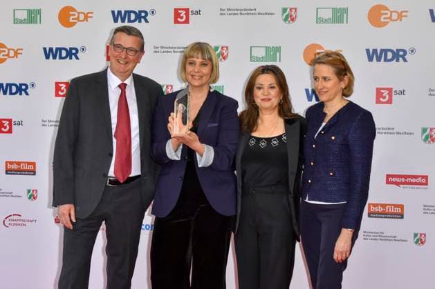 Steffi Niederzoll Sieben Winter in Teheran Martin Rabanus , Cigdem Uzunoglu Preistraegerin zu Gast bei der Verleihung des 61.Grimme Preis am 04.04.2025 in Marl NRW Deutschland