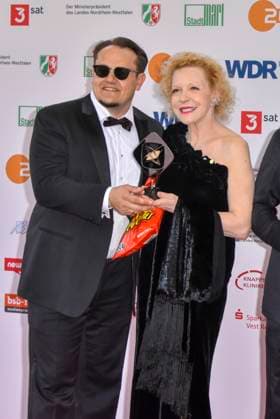 Sunnyi Melles, Martin Danisch1 ( Die Zweiflers ) Preistraeger zu Gast bei der Verleihung des 61.Grimme Preis am 04.04.2025 in Marl NRW Deutschland