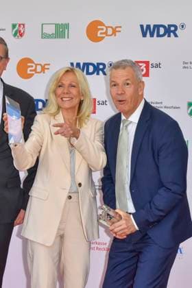 Ulrike von der Groeben Peter Kloeppel RTL Moderatoren Preistraegeri zu Gast bei der Verleihung des 61.Grimme Preis am 04.04.2025 in Marl NRW Deutschland