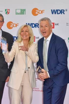 Ulrike von der Groeben Peter Kloeppel RTL Moderatoren Preistraegeri zu Gast bei der Verleihung des 61.Grimme Preis am 04.04.2025 in Marl NRW Deutschland