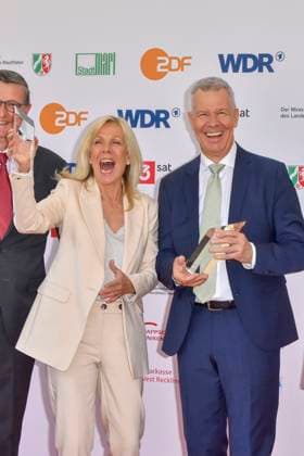 Ulrike von der Groeben Peter Kloeppel RTL Moderatoren Preistraegeri zu Gast bei der Verleihung des 61.Grimme Preis am 04.04.2025 in Marl NRW Deutschland