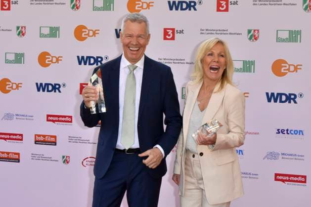 Peter Kloeppel, Ulrike von der Groeben RTL Preistraeger zu Gast bei der Verleihung des 61.Grimme Preis am 04.04.2025 in Marl NRW Deutschland