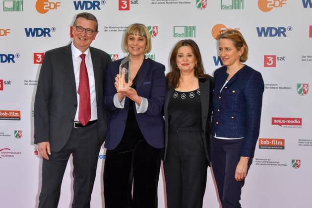 Steffi Niederzoll Sieben Winter in Teheran Martin Rabanus , Cigdem Uzunoglu Preistraegerin zu Gast bei der Verleihung des 61.Grimme Preis am 04.04.2025 in Marl NRW Deutschland