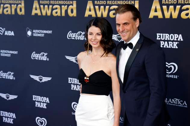 Katja Mack und Thomas Mack bei der Verleihung des 25. Radio Regenbogen Award 2025 in der Europa-Park Arena. Rust, 04.04.2025