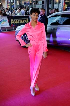 Malaika Mihambo bei der Verleihung des 25. Radio Regenbogen Award 2025 in der Europa-Park Arena. Rust, 04.04.2025