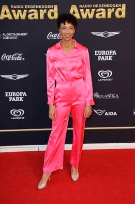Malaika Mihambo bei der Verleihung des 25. Radio Regenbogen Award 2025 in der Europa-Park Arena. Rust, 04.04.2025