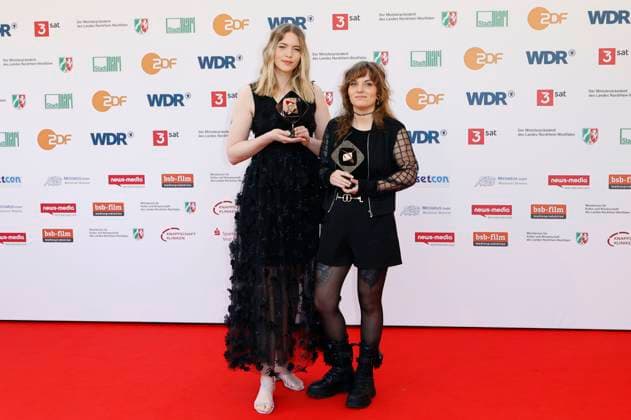 Isabell Beer und Isabel Ströh bei der 61. Verleihung des Grimme Preises 2025 im Theater Marl. Marl, 04.04.2025
