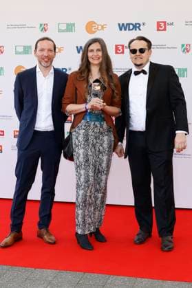Gast, Anja Marquardt und Martin Danisch bei der 61. Verleihung des Grimme Preises 2025 im Theater Marl. Marl, 04.04.2025