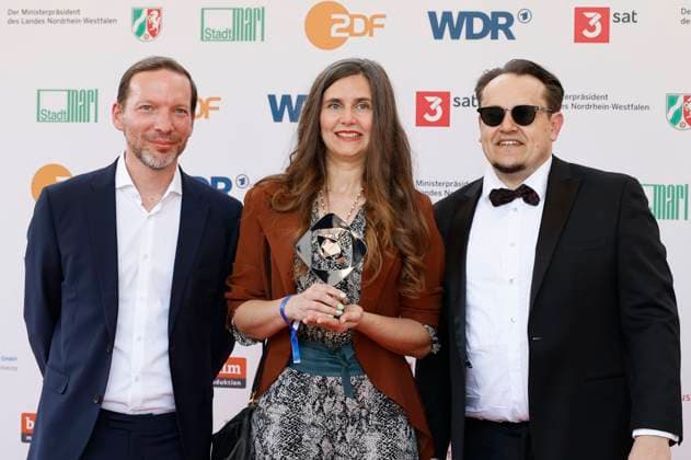 Gast, Anja Marquardt und Martin Danisch bei der 61. Verleihung des Grimme Preises 2025 im Theater Marl. Marl, 04.04.2025