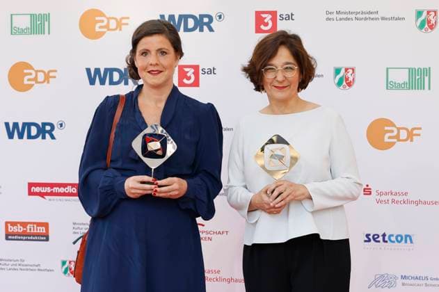 Mareike Wilms und Isabel Schayani bei der 61. Verleihung des Grimme Preises 2025 im Theater Marl. Marl, 04.04.2025