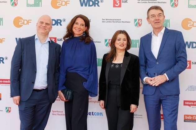 Jörg Schönenborn und Kollegen bei der 61. Verleihung des Grimme Preises 2025 im Theater Marl. Marl, 04.04.2025