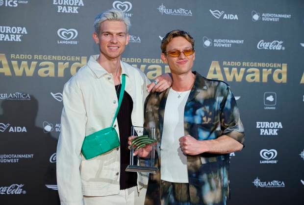 Rust, Germany - April 04, 2025: The 25th Radio Regenbogen Award at Europa-Park with Fast Boy, Lucas and Felix Hain 25th Radio Regenbogen Award at Europa-Park