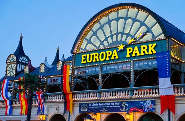 Rust, Germany - April 04, 2025: The 25th Radio Regenbogen Award at Europa-Park with general Atmosphere of the Park Entrance 25th Radio Regenbogen Award at Europa-Park