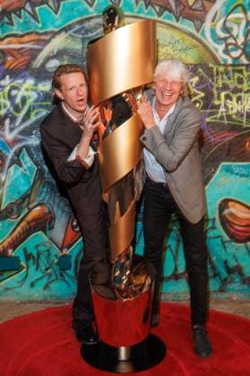 Event - Deutscher Filmpreis 2025 Nominiertenabend Alexander Scheer und Andreas Dresen beim Nominiertenabend des Deutschen Filmpreises 2025 in der Fotografiska am 05.04.2025 in Berlin. Copyright: xEventpressxKochanx