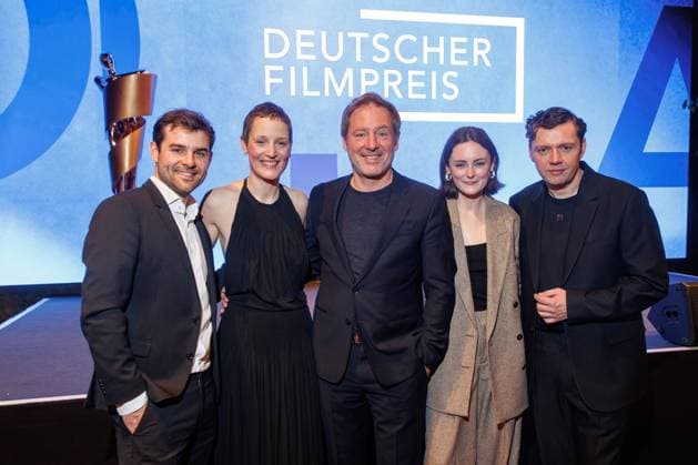 Event - Deutscher Filmpreis 2025 Nominiertenabend Lucas Reiber, Vicky Krieps, Florian Gallenberger, Lea van Acken und Christian Friedel beim Nominiertenabend des Deutschen Filmpreises 2025 in der Fotografiska am 05.04.2025 in Berlin. Copyright: xEventpressxKochanx