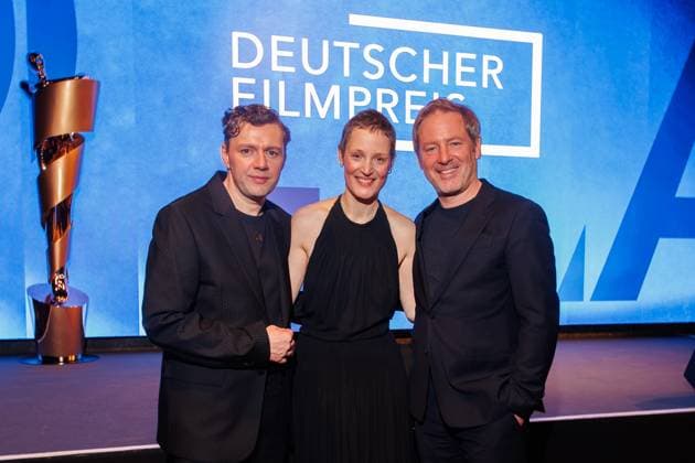 Event - Deutscher Filmpreis 2025 Nominiertenabend Christian Friedel, Vicky Krieps und Florian Gallenberger beim Nominiertenabend des Deutschen Filmpreises 2025 in der Fotografiska am 05.04.2025 in Berlin. Copyright: xEventpressxKochanx
