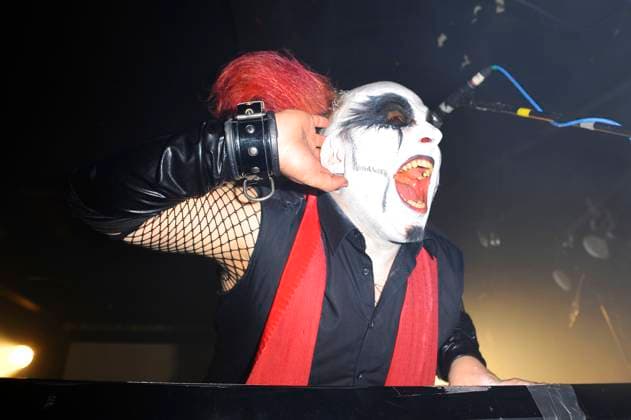 Das Ich performing Electrowerkz LONDON, ENGLAND - JANUARY 9: Bruno Kramm of Das Ich performing at Electrowerkz on January 9, 2016 in London, England. CAP MAR Martin Harris Great Britain Copyright: xMartinxHarris CapitalxPicturesx