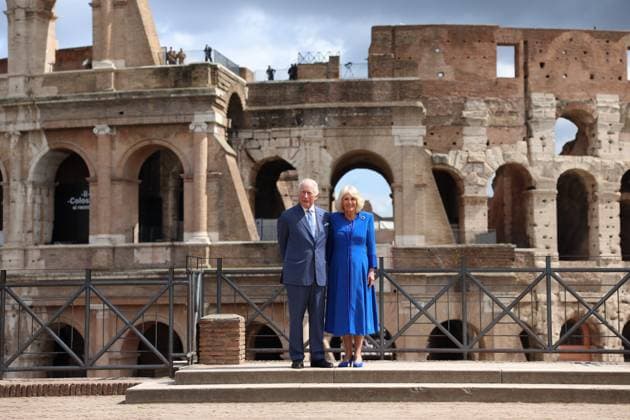 Entertainment Themen der Woche KW15 Entertainment Bilder des Tages Image Licensed to Parsons Media. 08 04 2025. Rome, Italy. King Charles III and Queen Camilla State visit to Italy - Day 2. King Charles III and Queen Camilla visit the Colosseum in Rome, on the second day of their State visit to Italy.  Copyright: xAndrewxParsonsx xParsonsxMediax PAR-9099-0053