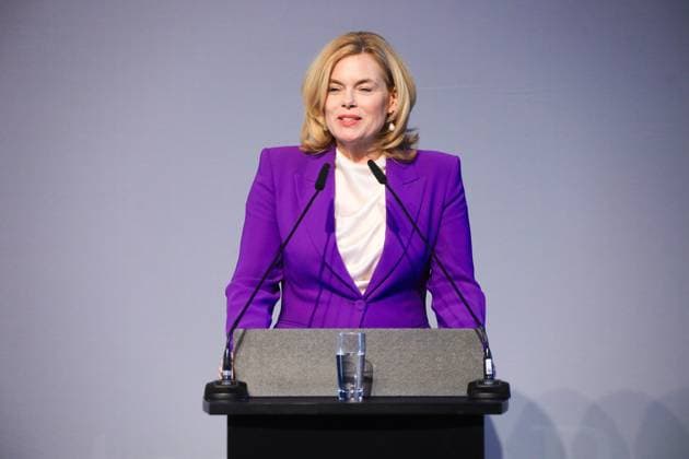 Ausstellungseröffnung Staatssicherheitsinhaftierung Porträt 2023 - 2024 in Berlin Berlin, 8.4..2025 Bundestagspräsidentin Julia Klöckner bei der Ausstellungseröffnung Staatssicherheitsinhaftierung Porträt 2023 - 2024 im Paul-Löbe-Haus in Berlin Berlin Deutschland Copyright: xMatthiasxGränzdörferx