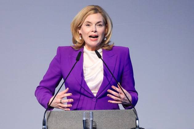 Ausstellungseröffnung Staatssicherheitsinhaftierung Porträt 2023 - 2024 in Berlin Berlin, 8.4..2025 Bundestagspräsidentin Julia Klöckner bei der Ausstellungseröffnung Staatssicherheitsinhaftierung Porträt 2023 - 2024 im Paul-Löbe-Haus in Berlin Berlin Deutschland Copyright: xMatthiasxGränzdörferx