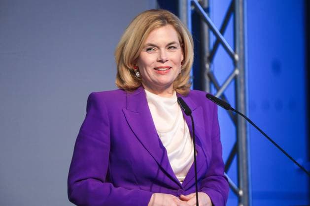 Ausstellungseröffnung Staatssicherheitsinhaftierung Porträt 2023 - 2024 in Berlin Berlin, 8.4..2025 Bundestagspräsidentin Julia Klöckner bei der Ausstellungseröffnung Staatssicherheitsinhaftierung Porträt 2023 - 2024 im Paul-Löbe-Haus in Berlin Berlin Deutschland Copyright: xMatthiasxGränzdörferx