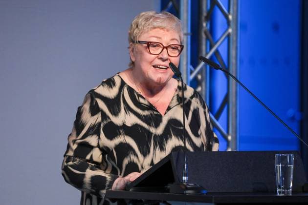 Ausstellungseröffnung Staatssicherheitsinhaftierung Porträt 2023 - 2024 in Berlin Berlin, 8.4..2025 SED-Opferbeauftragte des Bundestages, Evelyn Zupke bei der Ausstellungseröffnung Staatssicherheitsinhaftierung Porträt 2023 - 2024 im Paul-Löbe-Haus in Berlin Berlin Deutschland Copyright: xMatthiasxGränzdörferx