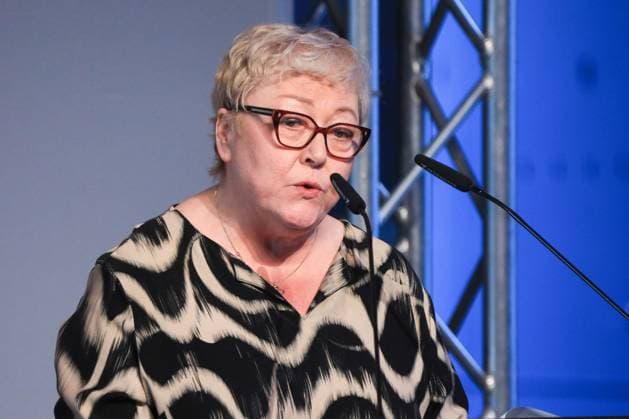 Ausstellungseröffnung Staatssicherheitsinhaftierung Porträt 2023 - 2024 in Berlin Berlin, 8.4..2025 SED-Opferbeauftragte des Bundestages, Evelyn Zupke bei der Ausstellungseröffnung Staatssicherheitsinhaftierung Porträt 2023 - 2024 im Paul-Löbe-Haus in Berlin Berlin Deutschland Copyright: xMatthiasxGränzdörferx