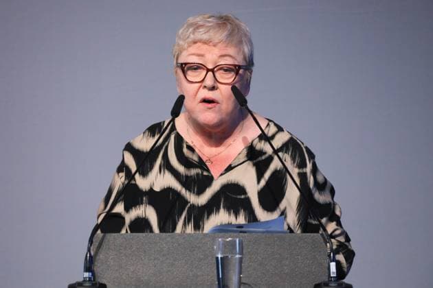 Ausstellungseröffnung Staatssicherheitsinhaftierung Porträt 2023 - 2024 in Berlin Berlin, 8.4..2025 SED-Opferbeauftragte des Bundestages, Evelyn Zupke bei der Ausstellungseröffnung Staatssicherheitsinhaftierung Porträt 2023 - 2024 im Paul-Löbe-Haus in Berlin Berlin Deutschland Copyright: xMatthiasxGränzdörferx