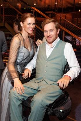 Preisverleihung - B.Z.-Kulturpreis Sarah Elena Timpe und Samuel Koch beim B.Z.-Kulturpreis 2025 im Theater am Potsdamer Platz am 08.04.2025 in Berlin. Copyright: xEventpressxKochanx