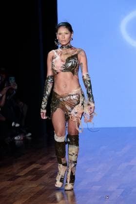 Sao Paulo Fashion Week Singer Pocah during the Dario Mittmann show at the 59th edition of Sao Paulo Fashion Week, held at Shopping JK Iguatemi, in the west zone of Sao Paulo. SoO PAULO SP BRAZIL Copyright: xCicaxNederx