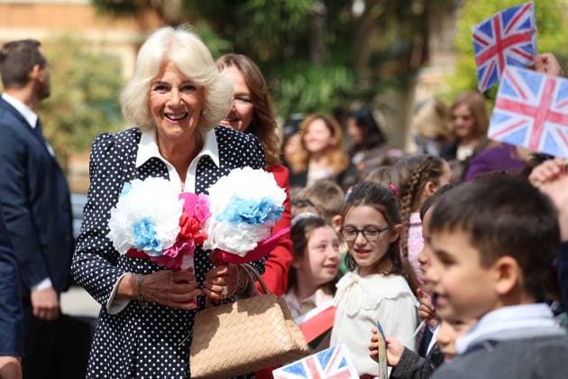 Entertainment Themen der Woche KW15 Entertainment Bilder des Tages Image Licensed to Parsons Media. 09 04 2025. Rome, Italy. King Charles III and Queen Camilla State visit to Italy - Day 3. The Queen visits the Istituto Comprensivo Alessandro Manzoni, a local state school in Rome.  Copyright: xAndrewxParsonsx xParsonsxMediax PAR-9100-0014