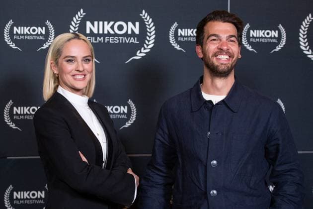 Entertainment Themen der Woche KW15 Entertainment Bilder des Tages Nikon Film Award Ceremony Noemie Merlant and Julien Carpentier attending the Nikon Film Award Ceremony at the Grand Rex cinema in Paris, France on April 09, 2025. Photo by Aurore Marechal ABACAPRESS.COM Paris France  Copyright: xMarechalxAurore ABACAx