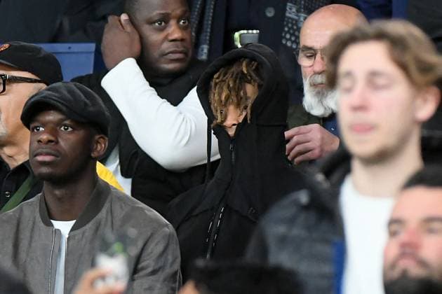 Jaden Smith At PSG vs Aston Villa - Paris Jaden Smith during the UEFA Champions League 2024 25 Quarter Final First Leg match between Paris Saint-Germain (PSG) and Aston Villa FC at Parc des Princes stadium on April 9, 2025 in Paris, France. Photo by Lionel Urman ABACAPRESS.COM Paris France  Copyright: xUrmanxLionel ABACAx