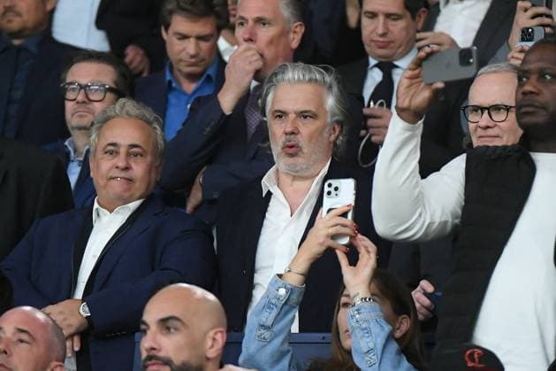 Celebs At PSG vs Aston Villa - Paris Vincent Labrune during the UEFA Champions League 2024 25 Quarter Final First Leg match between Paris Saint-Germain (PSG) and Aston Villa FC at Parc des Princes stadium on April 9, 2025 in Paris, France. Photo by Lionel Urman ABACAPRESS.COM Paris France  Copyright: xUrmanxLionel ABACAx
