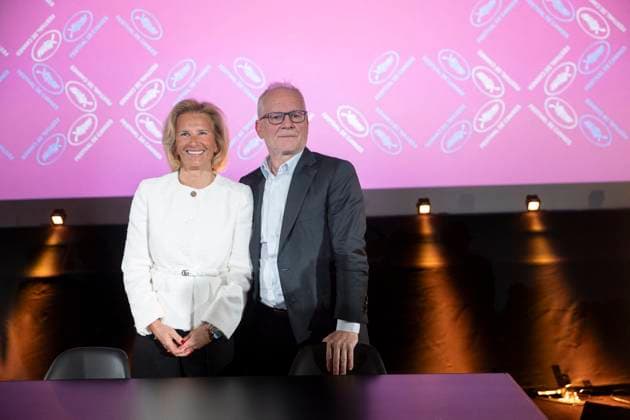 Thierry Frémaux and Iris Knobloch, president of the Cannes Film Festival, announce the selection of the 78th Cannes Film Festival at a press conference at the UGC Montparnasse cinema in Paris Thierry Frémaux, general delegate of the festival, Iris Knobloch, president of the Cannes Film Festival, La sélection du 78ème Festival de Cannes 13 24 mai 2025 présentée lors dune conférence de presse au cinéma UGC Montparnasse à Paris, le 10 avril 2025 Olivier Borde Bestimage The selection of the 78th Cannes Film Festival May 13 24, 2025 presented during a press conference at the UGC Montparnasse cinema in Paris, on April 10, 2025 Paris France Copyright: xOLIVIERxBORDEx xBESTIMAGExOLIVIERxBORDEx xBESTIMAGEx