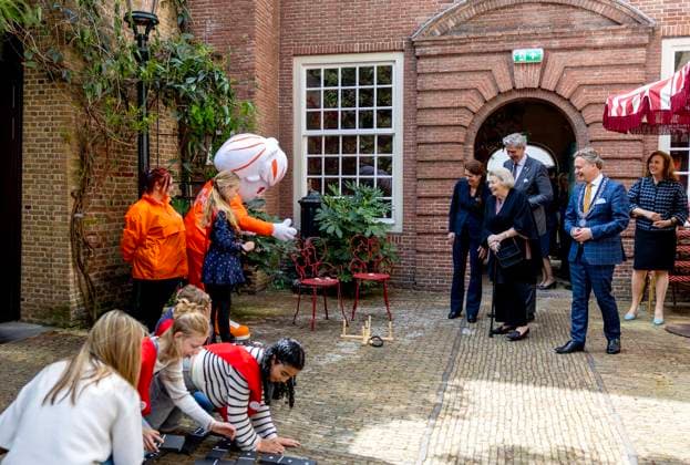 10-04-2025 Gouda Princess Beatrix attend the Jantje Beton Prize in Gouda. Jantje Beton awards this prize to the most play-friendly city in the Netherlands is Breda. Â  Copyright: xPPEx