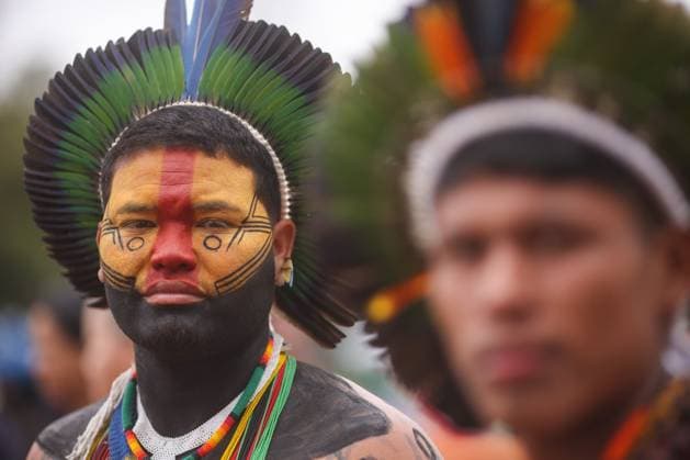 News Themen der Woche KW15 News Bilder des Tages BRASÍLIA, DF - 10.04.2025: INDIGENOUS PEOPLE AT THE TERRA LIVRE CAMP - Indigenous people at the Terra Livre Camp in Brasília, in the Federal District. x2719786x  LuísxNova