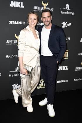 Marc Barthel und Ehefrau Anna HofbauerT beim bei der 47. Verleihung des Jupiter Awards in Hamburg am 10.04.2025