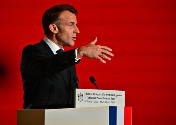 French President Emmanuel Macron during an award ceremony in honor of craftspeople and officials who contributed to the restoration of Notre Dame Cathedral at the Elysee Palace in Paris French President Emmanuel Macron during an award ceremony in honor of craftspeople and officials who contributed to the restoration of Notre Dame Cathedral at the Elysee Palace in Paris French President Emmanuel Macron during an award ceremony in honor of craftspeople and officials who contributed to the restoration of Notre Dame Cathedral at the Elysee Palace in Paris French President Emmanuel Macron during an award ceremony in honor of craftspeople and officials who contributed to the restoration of Notre Dame Cathedral at the Elysee Palace in Paris, Fran  Copyright: xChristianxLiewigx xBestimagexChristianxLiewigx xBestimagex