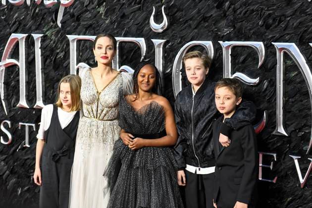 Maleficent: Mistress of Evil European Premiere LONDON, ENGLAND - October 09: Vivienne Jolie-Pitt, Angelina Jolie, Zahara Jolie-Pitt, Shiloh Jolie-Pitt and Knox Leon Jolie-Pitt attending the European Premiere of Maleficent: Mistress of Evil at BFI IMAX Waterloo on October 09, 2019 in London, England. CAP MAR MAR Great Britain UK Copyright: xMartinxHarris CapitalxPicturesx