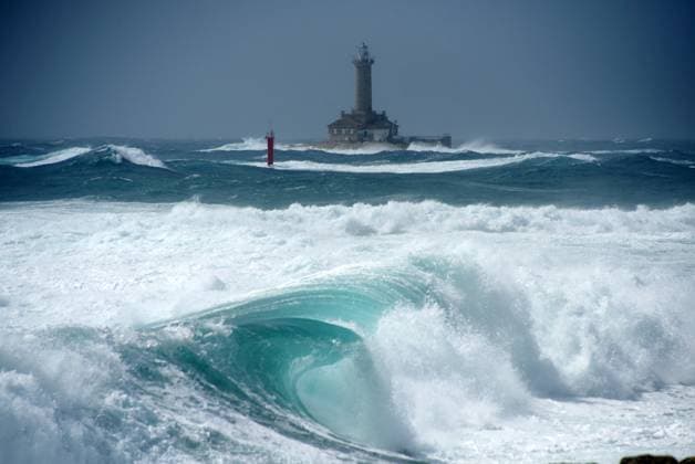 Big waves The stormy south wind at the southernmost point of the Istrian peninsula created a real spectacle in Premantura, April 18, 2024 Croatia  SasaxMiljevic PIXSELL